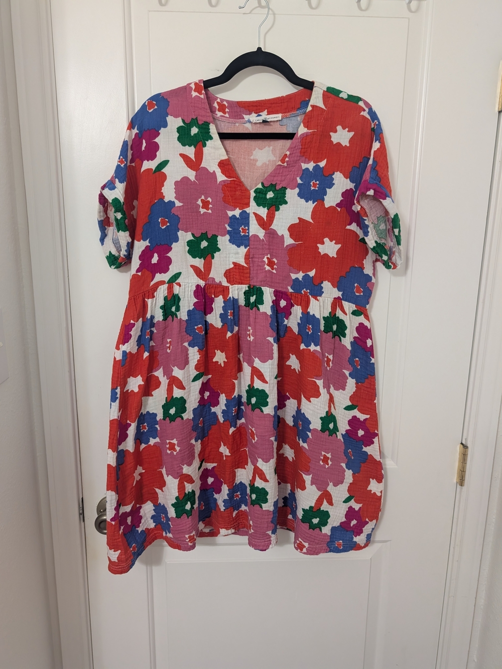 Michelle McDowell Large Floral Cotton Gauze Babydoll Dress Cottagecore